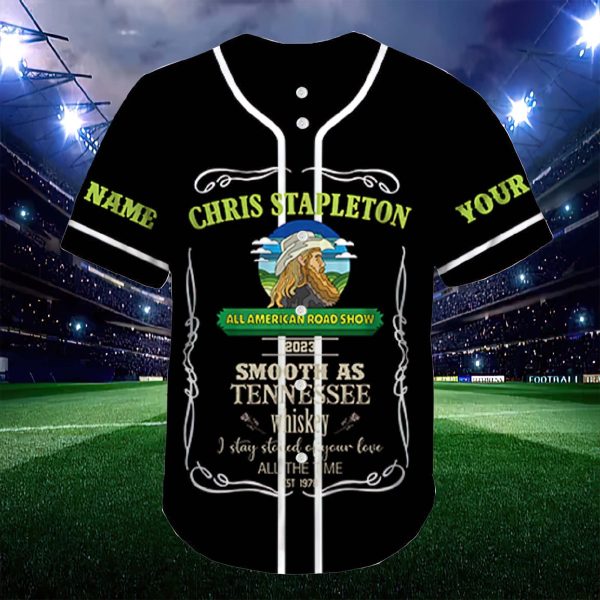 Personalized Name Chris Stapleton 2023 Tour Baseball Jersey