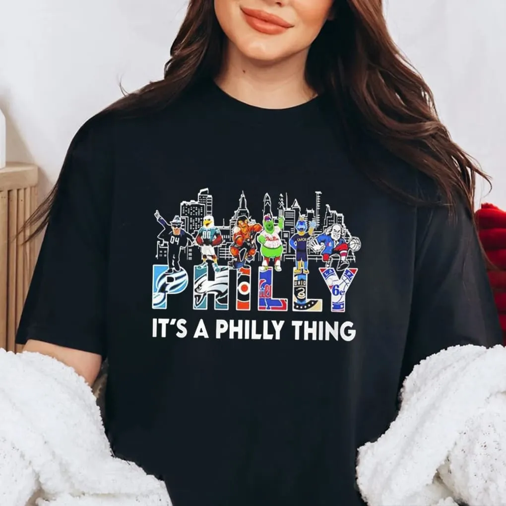 Original Philadelphia Teams Sport Skyline Mascot Phillies Eagles