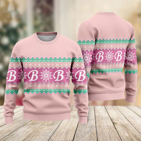 Pink Baby Girl Christmas Sweater