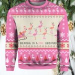 Pink Flamingo Ugly Christmas Sweatear