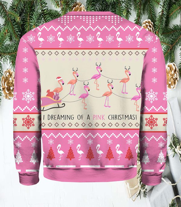 Pink Flamingo Ugly Christmas Sweatear