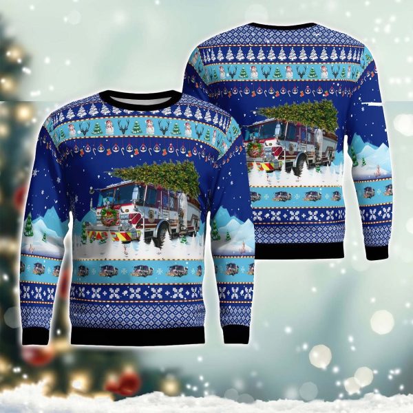 Polk County Fire Rescue Christmas AOP Ugly Sweater