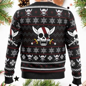 Red Hair Pirates One Piece Ugly Christmas Sweater1