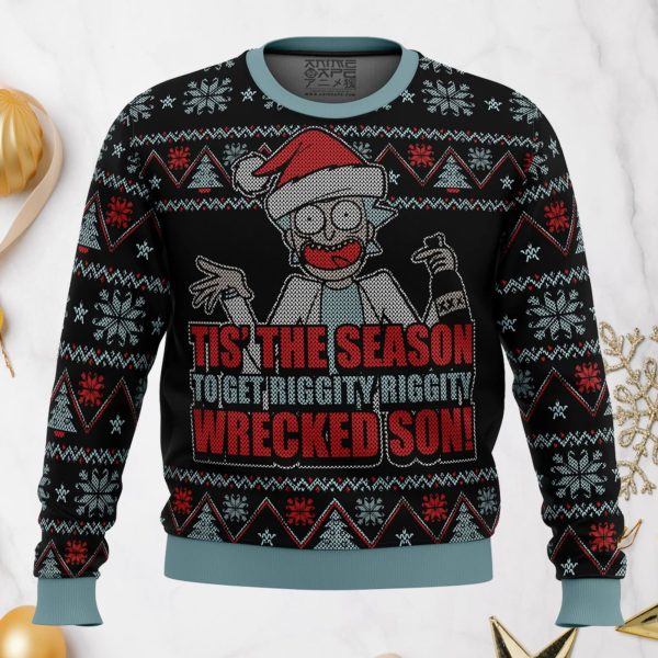 Rick And Morty Tis The Season Ugly Christmas Sweater