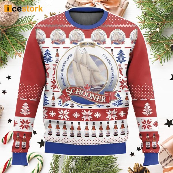 Schooner Beer Ugly Christmas Sweater