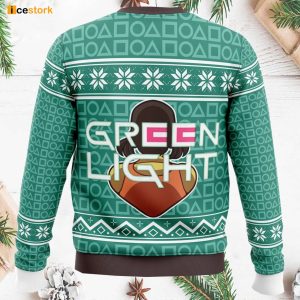 Squid Game Red Light Green Light Doll Ugly Christmas Sweater