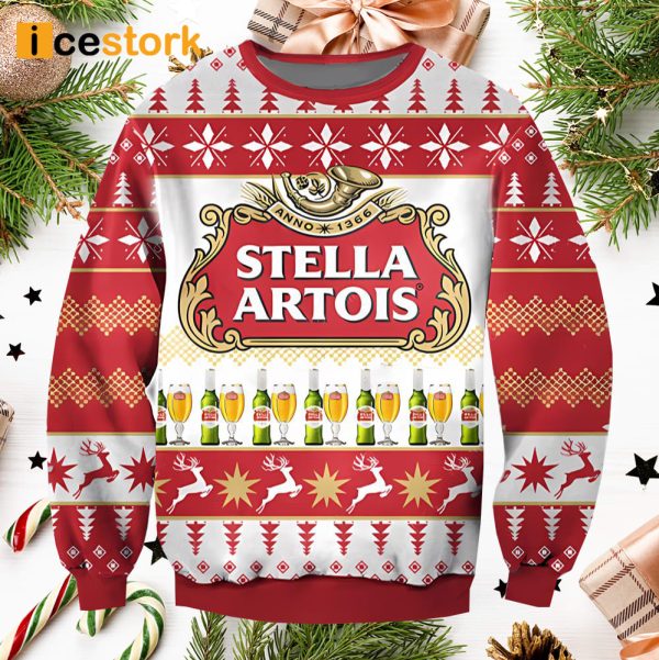 Stella Artois Beer Ugly Christmas Sweater