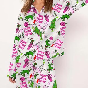 The Grinch Stink Stank Stunk Christmas Pajama Set