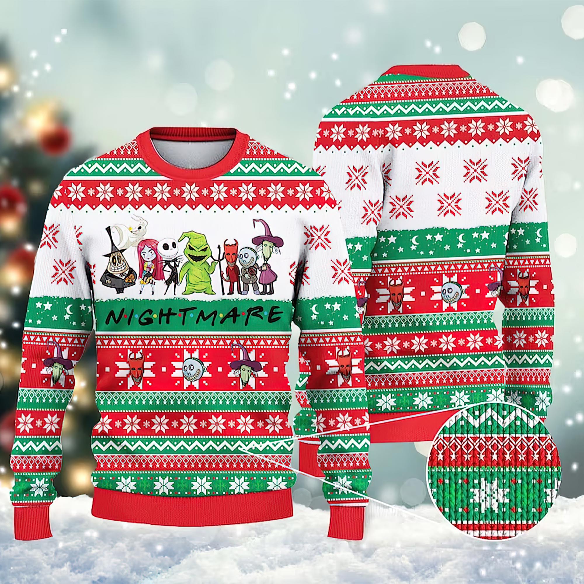 The Nightmare Before Christmas 3D Ugly Sweater - Icestork