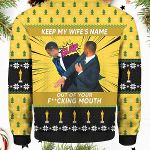 Will Smith Slaps Chris Rock Christmas Sweater1