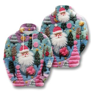 Women's Christmas Santa Print ugly hoodie