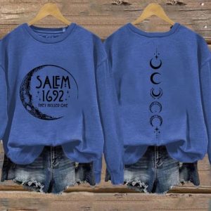 Women's Halloween Salem 1692 They Missed One Print Sweatshirt