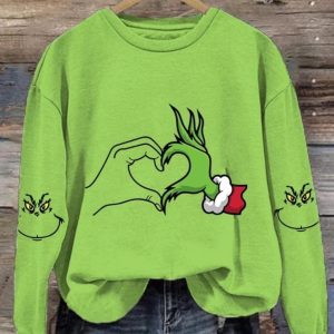 Women's Love Christmas Print Casual Hoodie