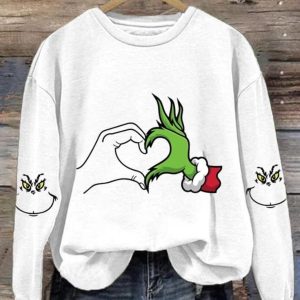 Women's Love Christmas Print Casual Hoodie