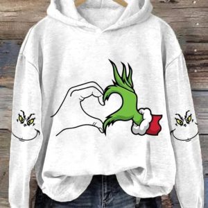 Women's Love Christmas Print Casual Hoodie