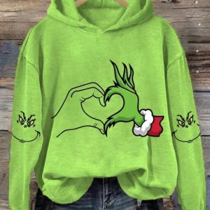 Women's Love Christmas Print Casual Hoodie