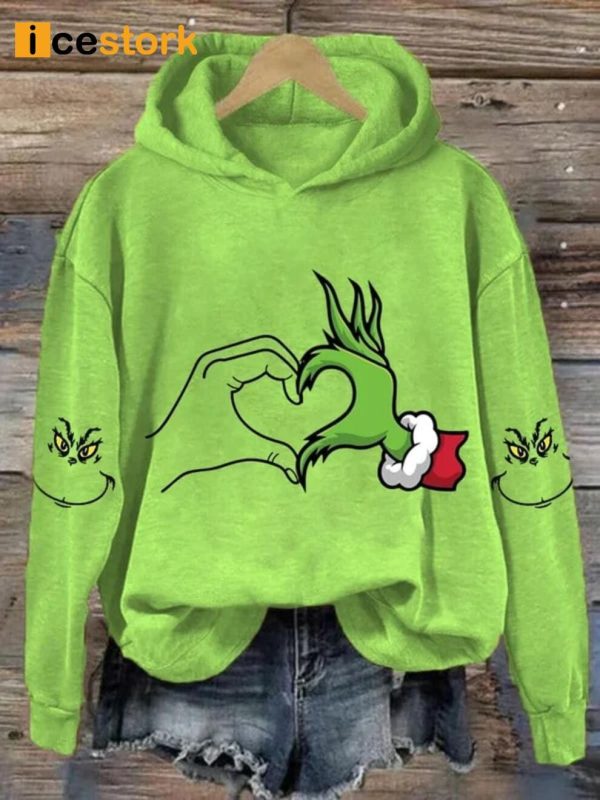 Women’s Love Christmas Print Casual Hoodie