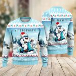 Yeti To Party Funny Bigfoot With Snow Christmas Sweaters