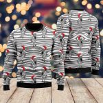 Zebra Wearing Santa Hats Ugly Christmas Sweater