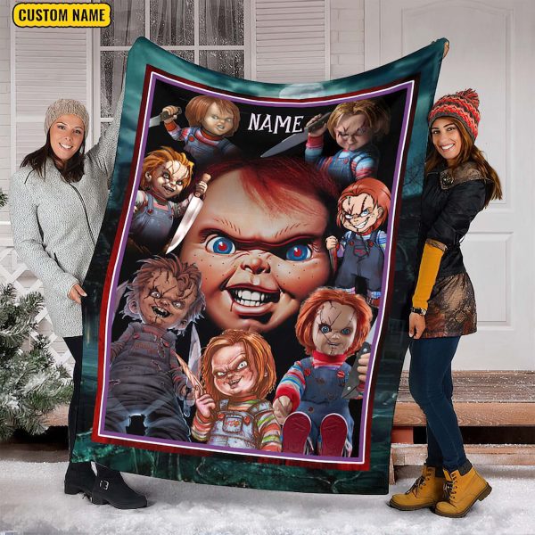 Chucky Halloween Blanket Custom Name