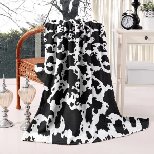 cow print heated blanket2