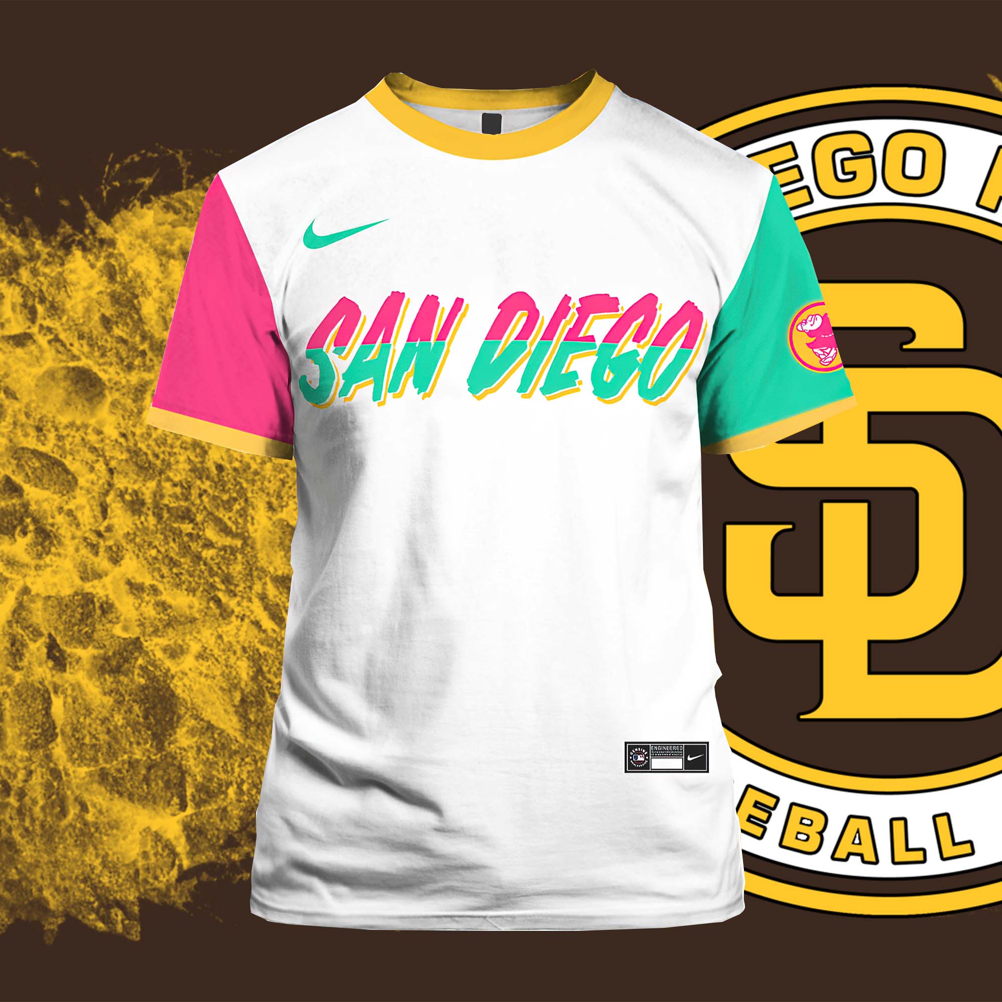 colorful padres jersey