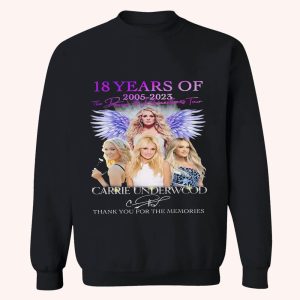 18 Years Of 2005–2023 Denim Rhinestones Tour Carrie Underwood Thank You For The Memories Shirt 1