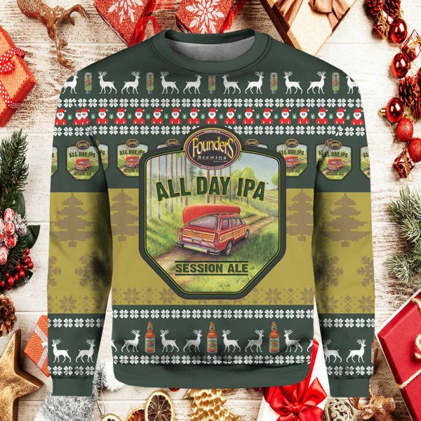 All Day Ipa Ugly Christmas Sweater