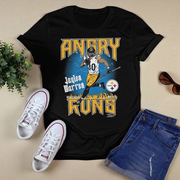 Angry Runs Steelers Jaylen Warren Shirt