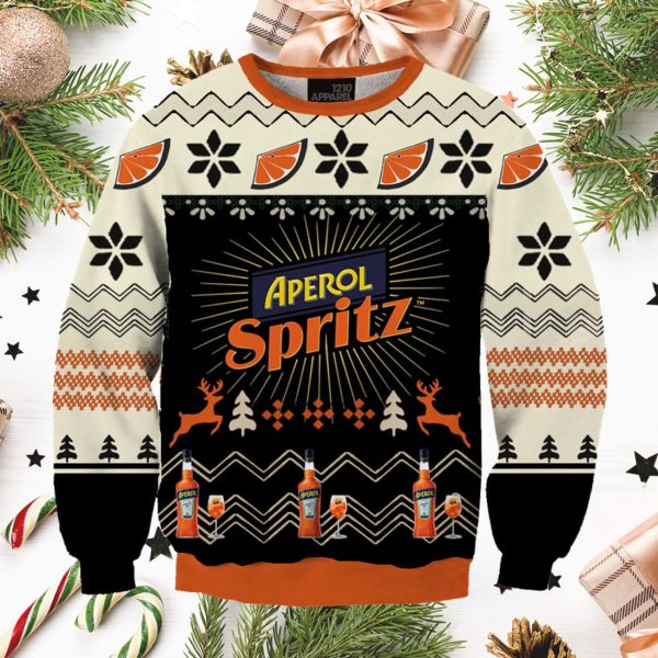Aperol Spritz Black Christmas Sweater