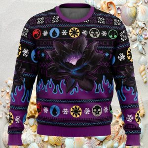 Black Lotus Magic the Gathering Ugly Christmas Sweater1