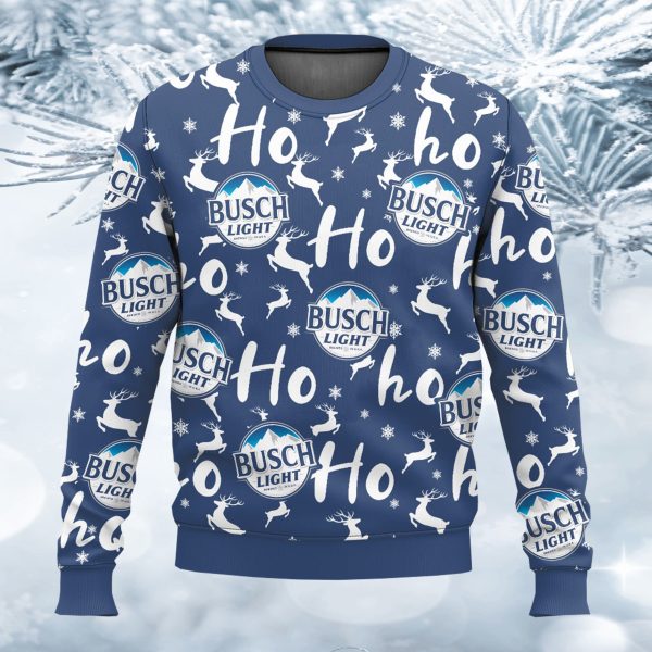 Busch Light Christmas Hohoho Ugly Sweater