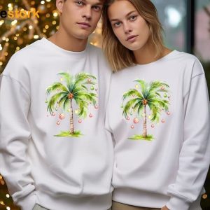 Casual Christmas Coconut Tree Ornament Sweatshirt