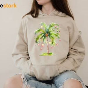 Casual Christmas Coconut Tree Ornament Sweatshirt