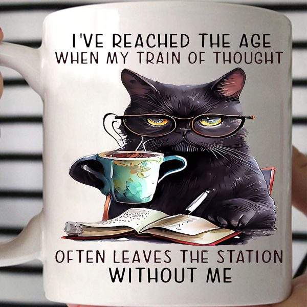 Cat I’ve Reached The Age When My Train Of Thought Mug