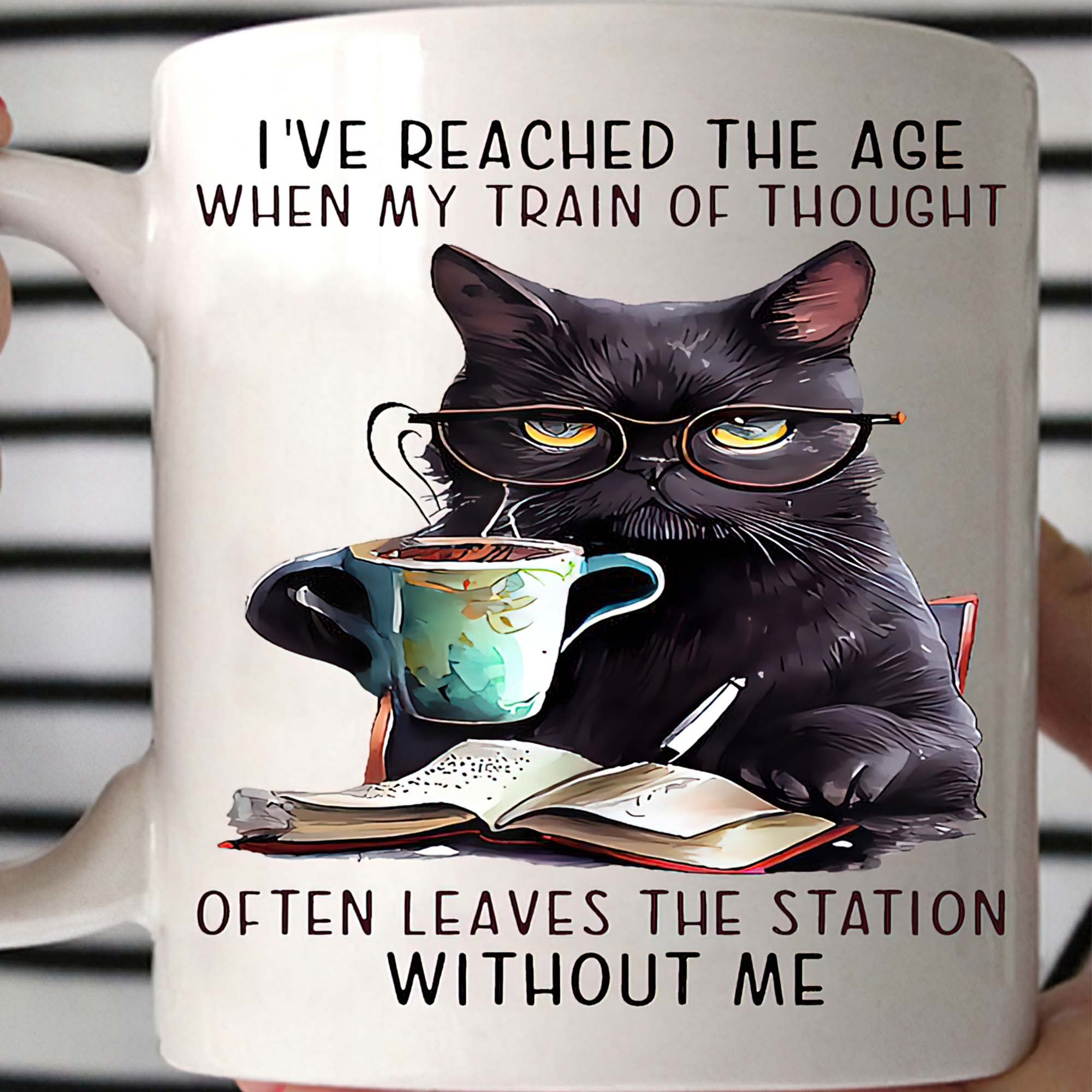 Cat Ive Reached The Age When My Train Of Thought Mug Icestork 6685