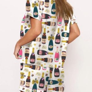 Champagne Wine Bottle Pajama Set