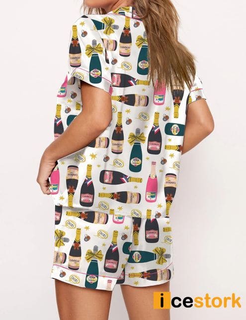 Champagne Wine Bottle Pajama Set