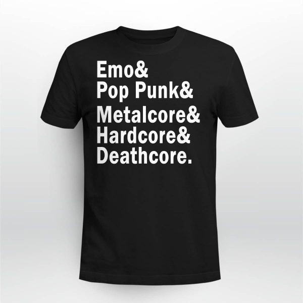 Charles Anthony Emo & Pop Punk & Metalcore And Hardcore & Deathcore Shirt