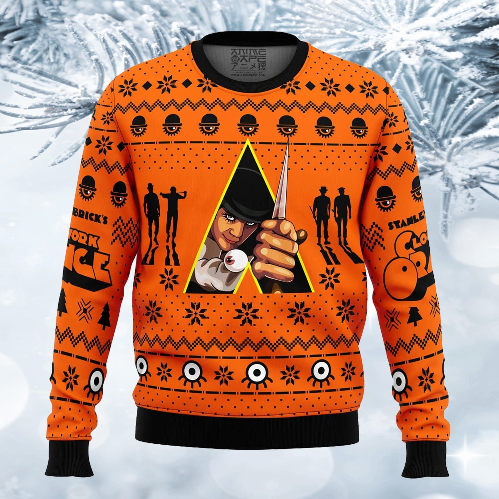 Christmas Alex A Clockwork Orange Ugly Christmas Sweater Icestork