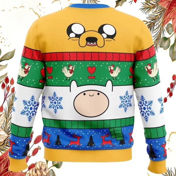 Christmas Finn and Jake Adventure Time Ugly Christmas Sweater