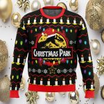 Christmas Park Jurassic Park Ugly Christmas Sweater