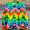 Christmas Rainbow Tree Art Print Sweater