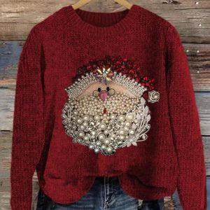 Christmas Santa Claus Jewel Art Sweatshirt