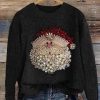 Christmas Santa Claus Jewel Art Sweatshirt