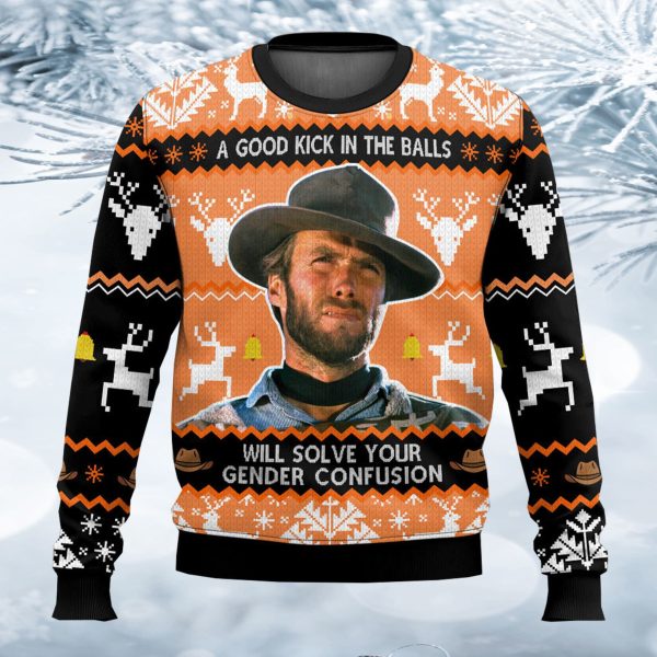 Clint Eastwood Ugly Christmas Sweater