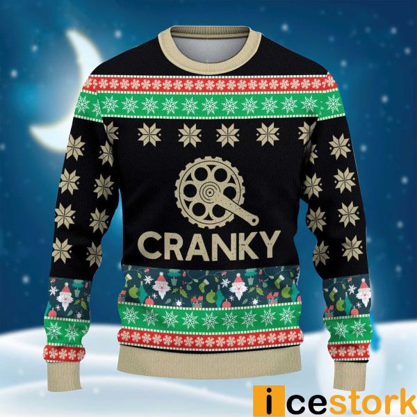Cranky Funny Bicycle Ugly Christmas Sweater