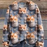 Cute Christmas Fox Snowy Sweatshirt