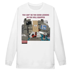 Dilbert Office comic Strip cartoon you can't be too good looking or too well equipped shirt