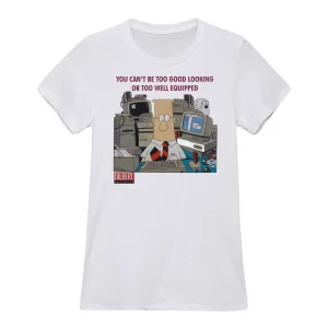 Dilbert Office comic Strip cartoon you can't be too good looking or too well equipped shirt2